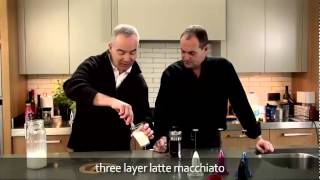 aerolatte  milk frother makes three layer caffè latte macchiato [upl. by Pentha616]