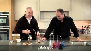 How to make a frappé coffee using an aerolatte milk frother [upl. by Ahsinauq]