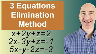 Solving Systems of 3 Equations Elimination [upl. by Rintoul708]