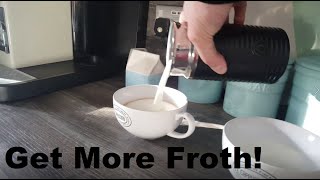 How to Get More Froth from Your Nespresso Coffee Aeroccino  Nespresso tips and help [upl. by Zipporah219]