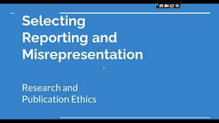 Selective Reporting and Misrepresentation of data Research and Publication ethics Phd coursework [upl. by Hilda463]