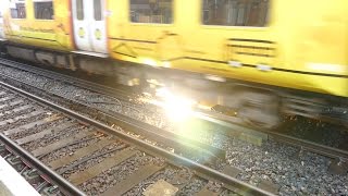 Merseyrail 507 009 making arcs at Birkdale station [upl. by Lorenzana]